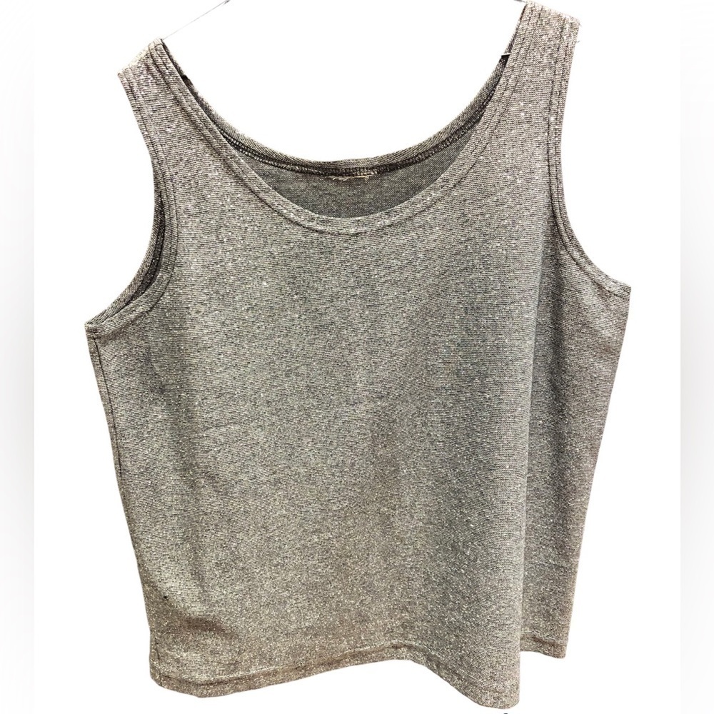 Vintage Metallic silver tank top sz XL